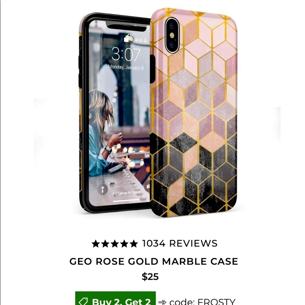 IPhone X “Casely” phone case.
